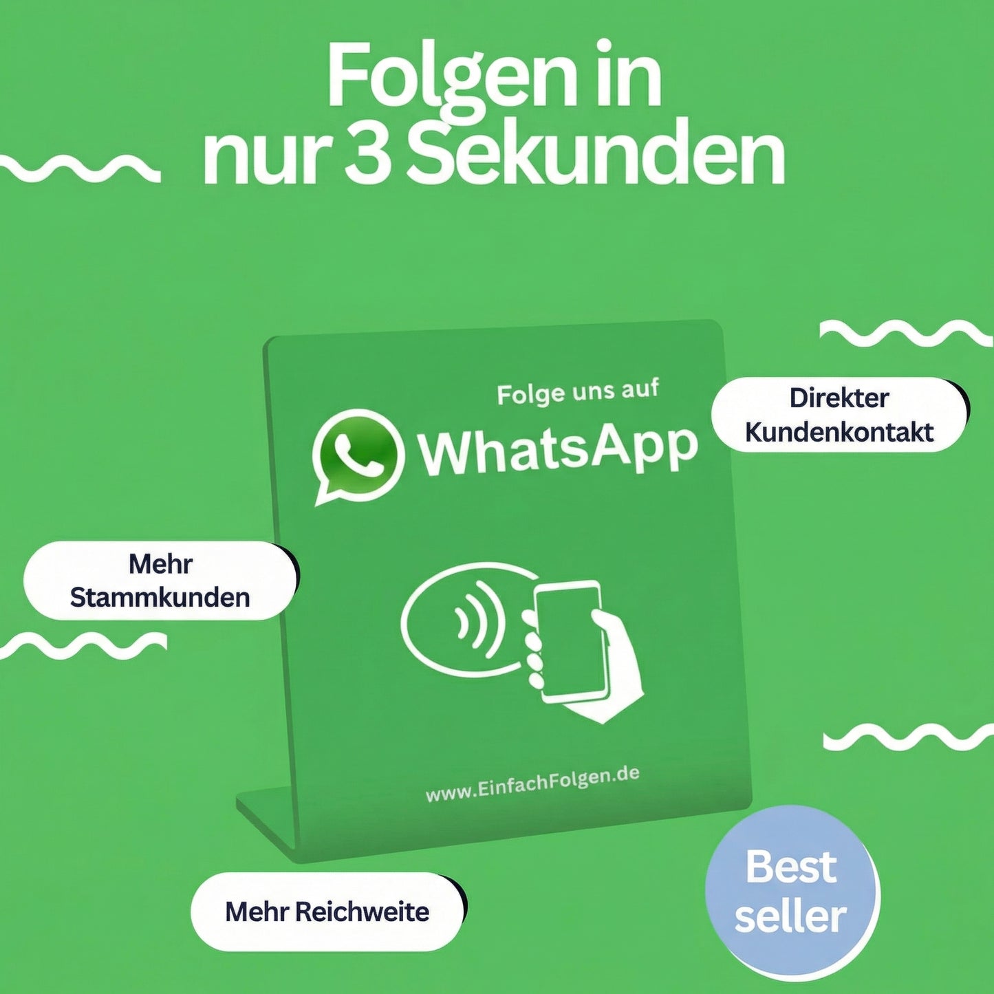 WhatsApp Aufsteller Pro - Follower in 3 Sekunden - Einfach Folgen