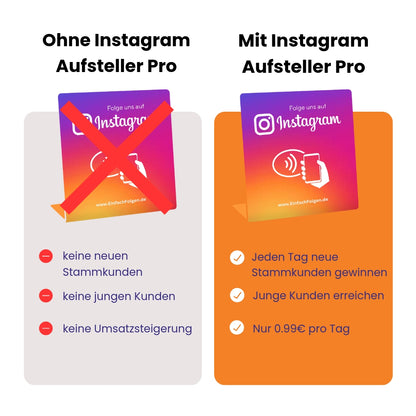 Instagram Aufsteller Pro - Follower in 3 Sekunden