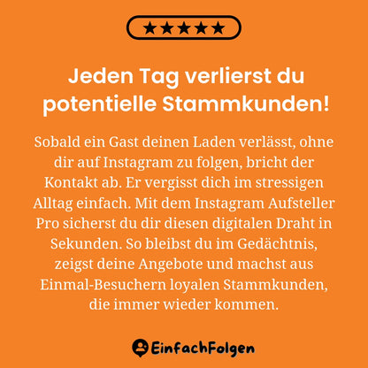 Instagram Aufsteller Pro - Follower in 3 Sekunden