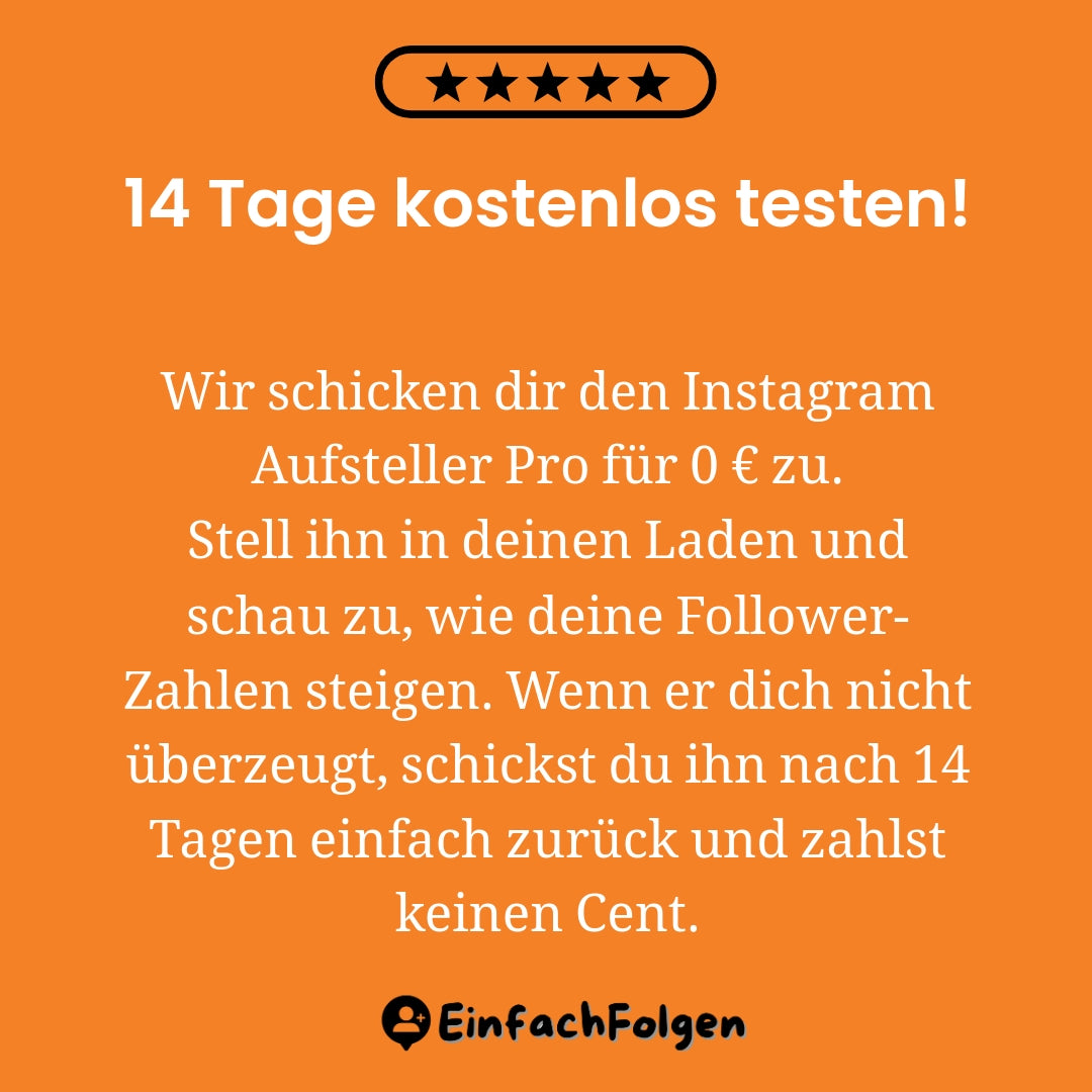 Instagram Aufsteller Pro - Follower in 3 Sekunden