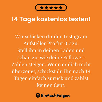 Instagram Aufsteller Pro - Follower in 3 Sekunden