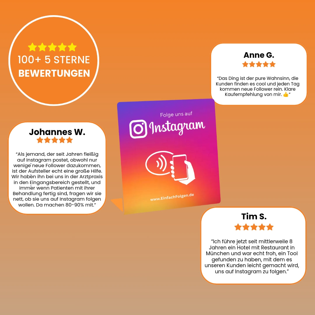 Instagram Aufsteller Pro - Follower in 3 Sekunden