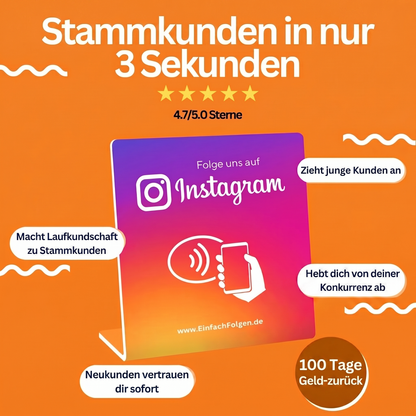 Instagram Aufsteller Pro - Stammkunden in 3 Sekunden