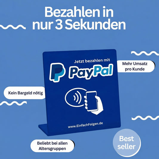 PayPal Aufsteller Pro - Zahlen in 3 Sekunden - Einfach Folgen