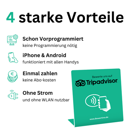 TripAdvisor Aufsteller Pro - Bewertungen in 3 Sekunden